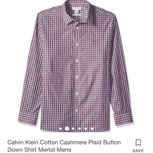 Calvin Klein Men’s Cashmere Plaid Button-down Shirt - Picture 3 of 7